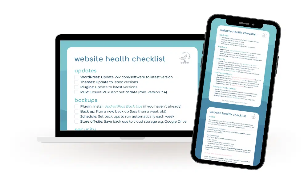 whaletaildigital website health checklist