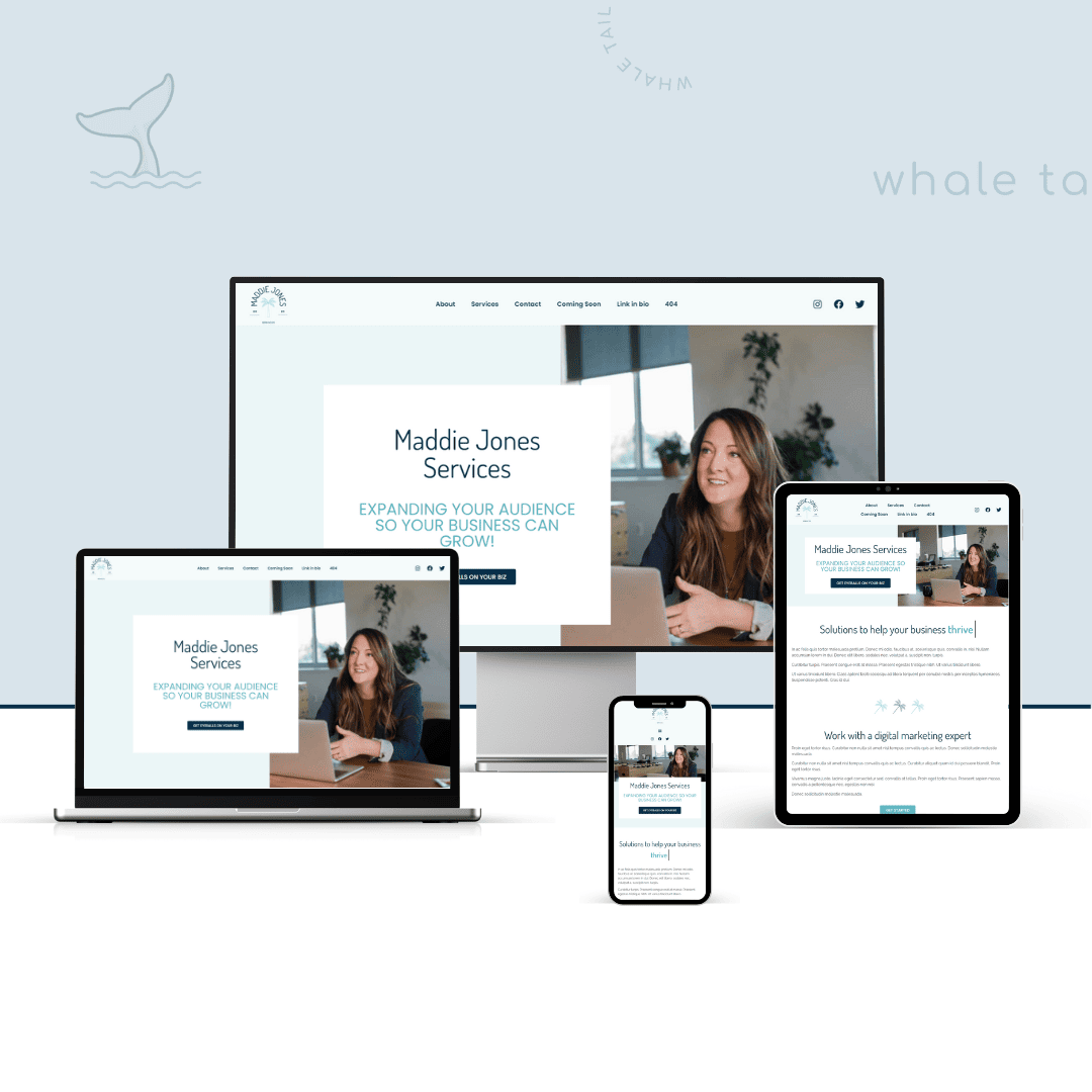 maddie wordpress + elementor website template