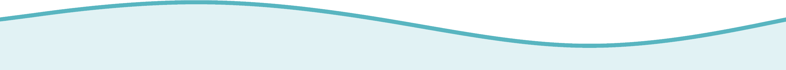 A light blue wavy line runs horizontally across a white background, creating a flowing, wave-like border between two sections.