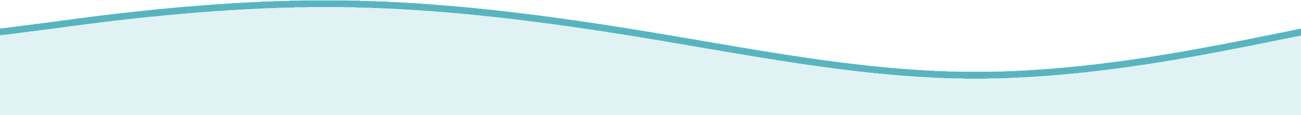 A light blue wavy line runs horizontally across a white background, creating a flowing, wave-like border between two sections.